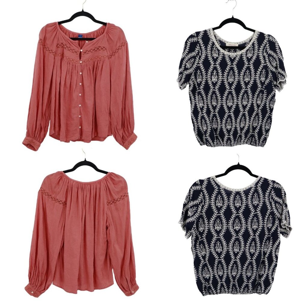 Cottagecore Embellished Tops Bundle Womens‎ M Multi Peasant Boho Hippie Casual